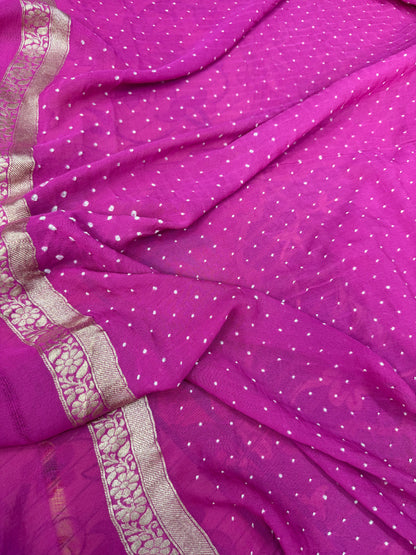 pure silk benaras gerogette saree