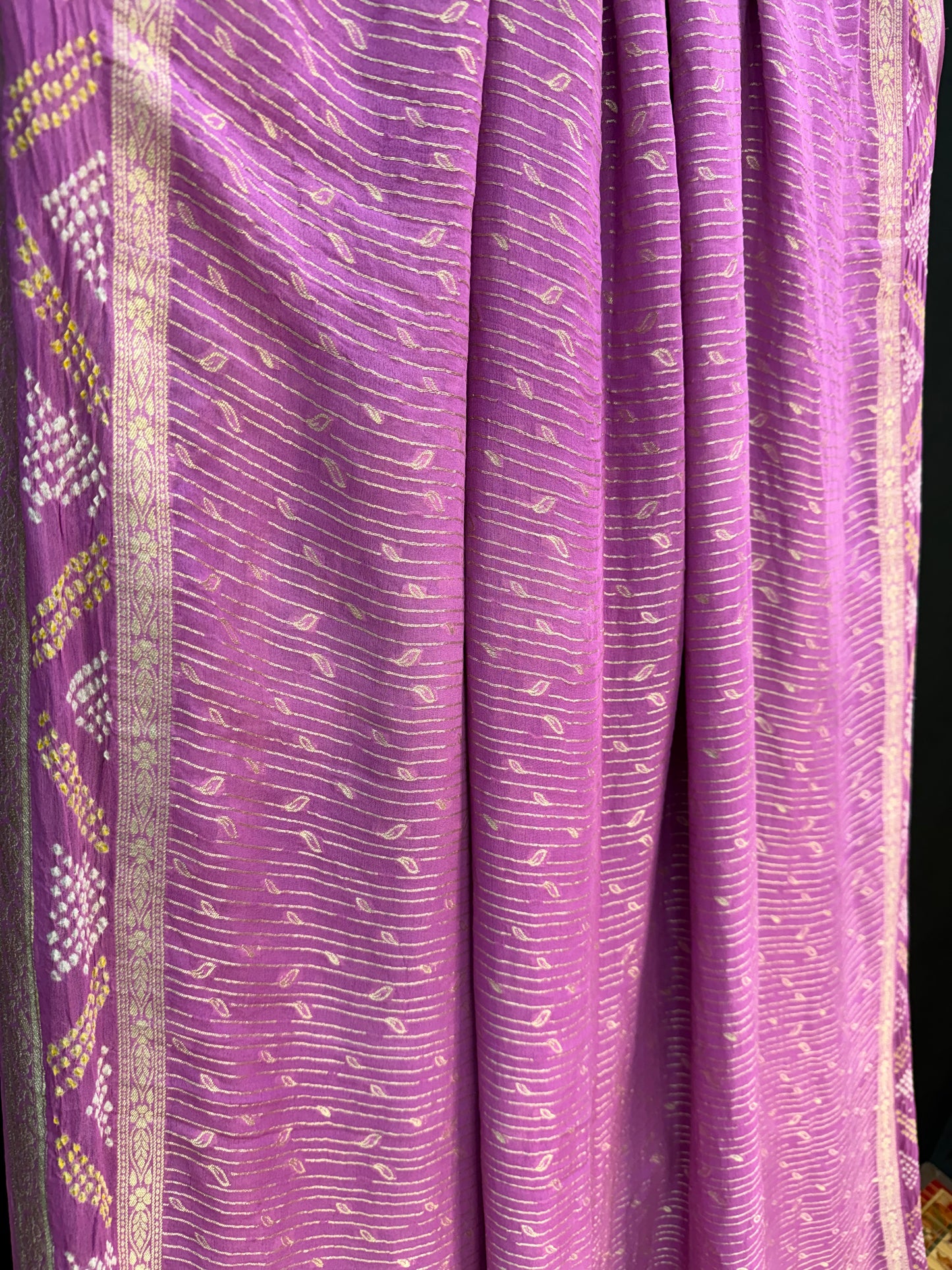 pure silk benaras gerogette saree