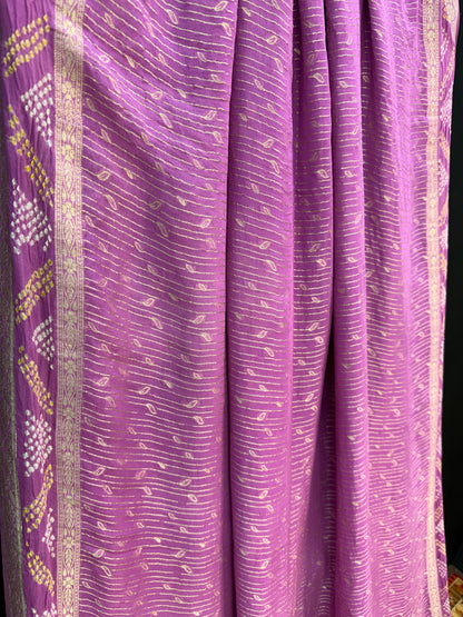 pure silk benaras gerogette saree