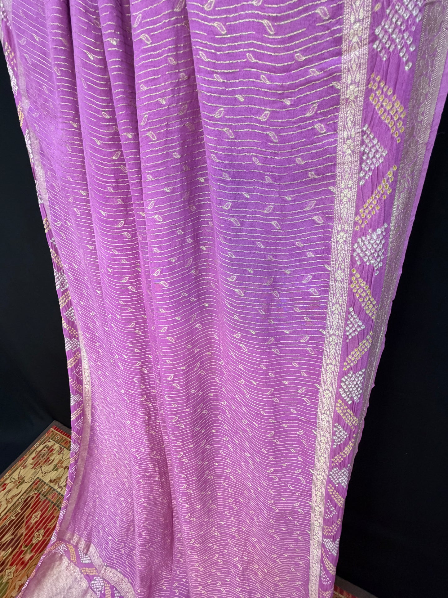 pure silk benaras gerogette saree