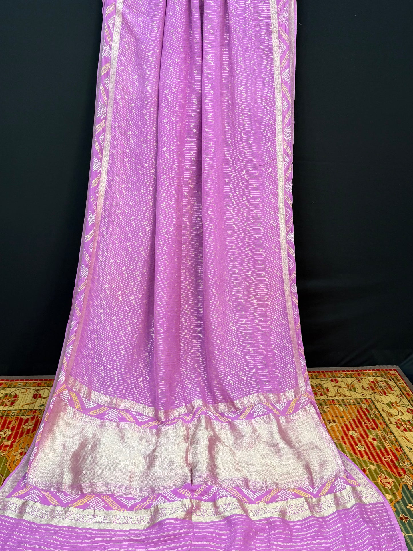 pure silk benaras gerogette saree