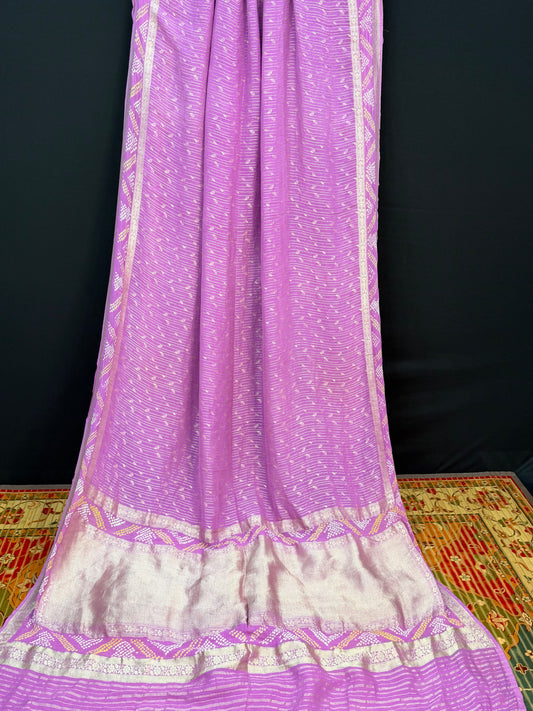 pure silk benaras gerogette saree