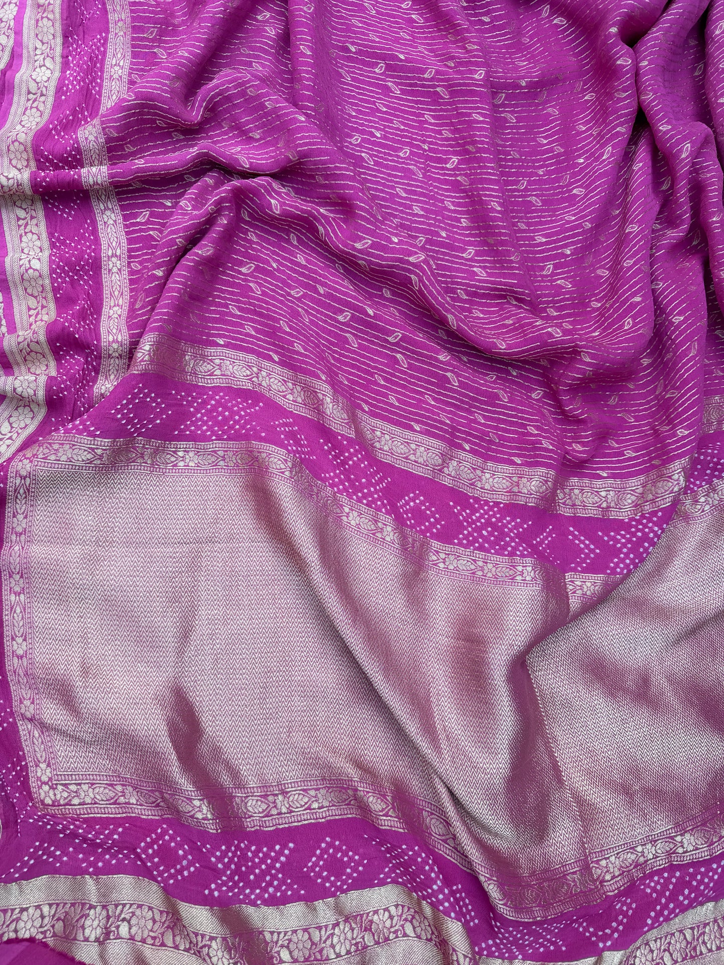 pure silk benaras gerogette saree