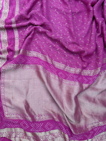 pure silk benaras gerogette saree