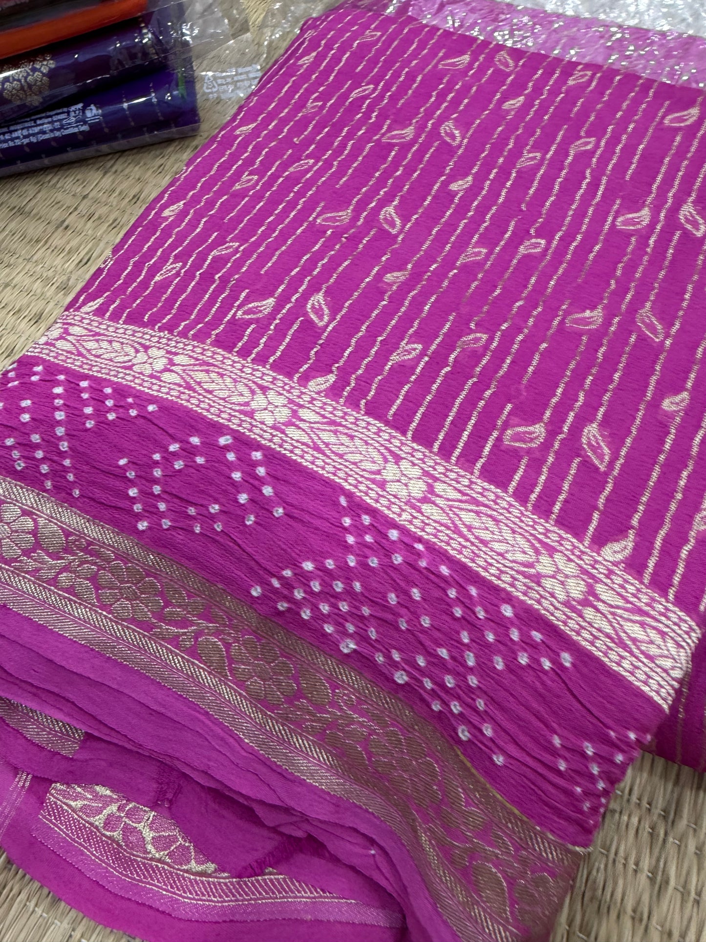 pure silk benaras gerogette saree