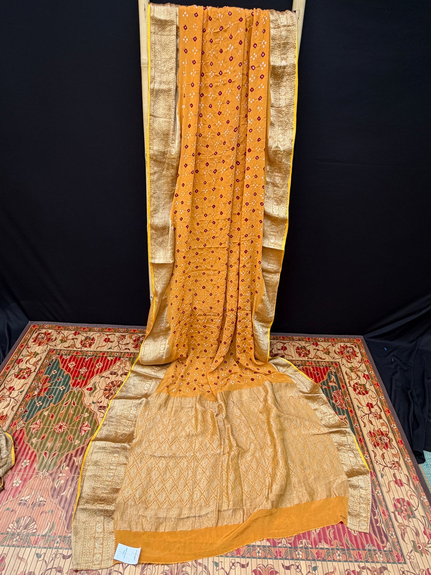 pure silk benaras crepe Bandhini sarees
