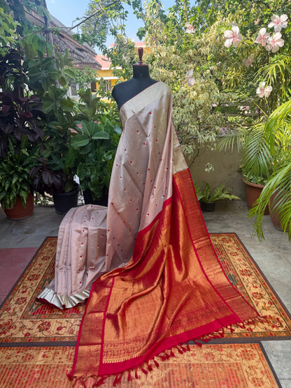 Fusion of Chanderi Silk Saree