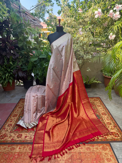 Fusion of Chanderi Silk Saree