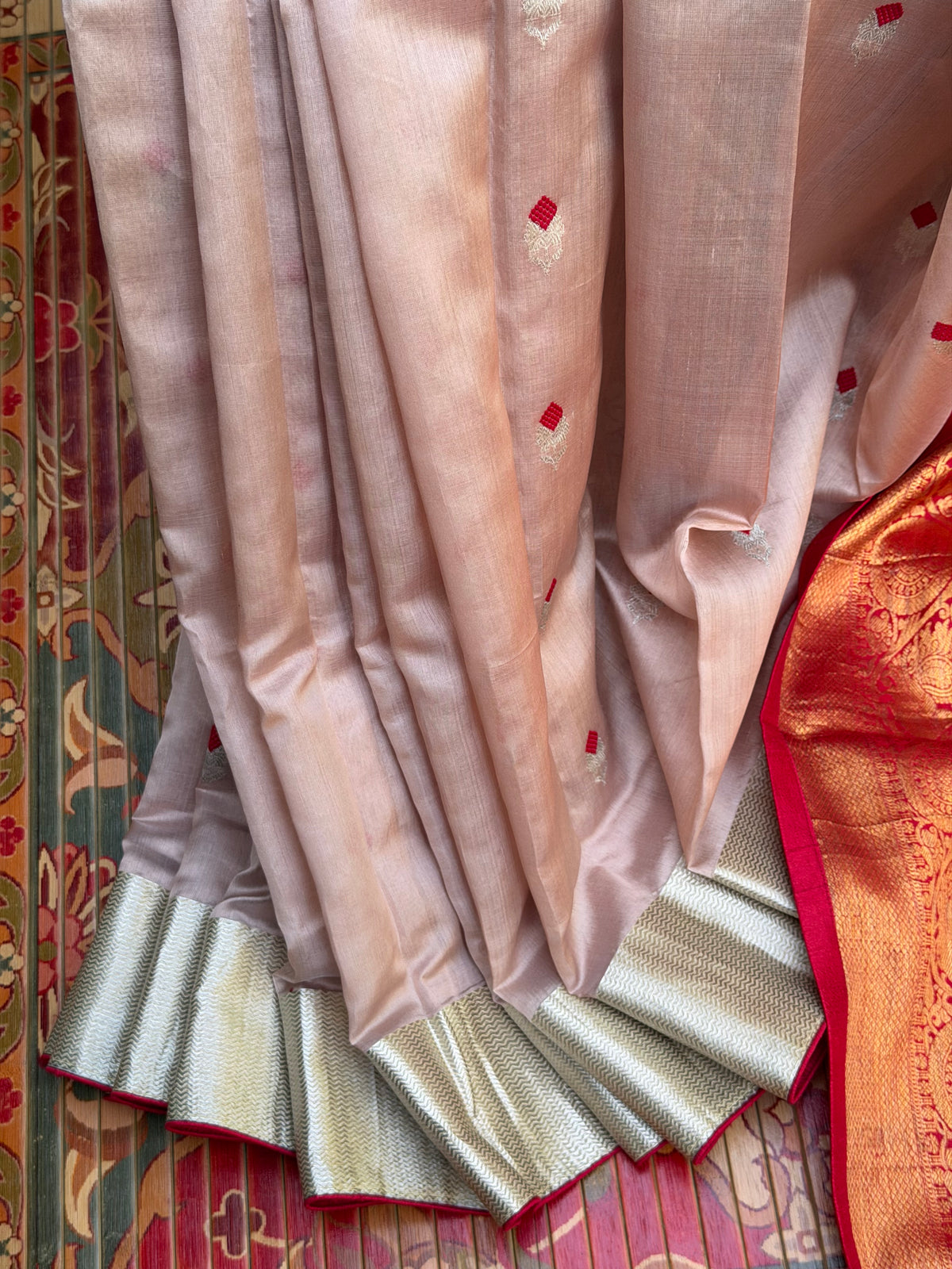 Fusion of Chanderi Silk Saree