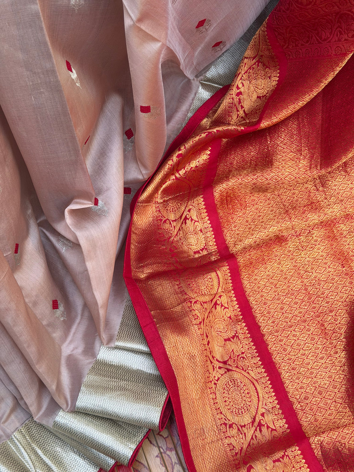 Fusion of Chanderi Silk Saree