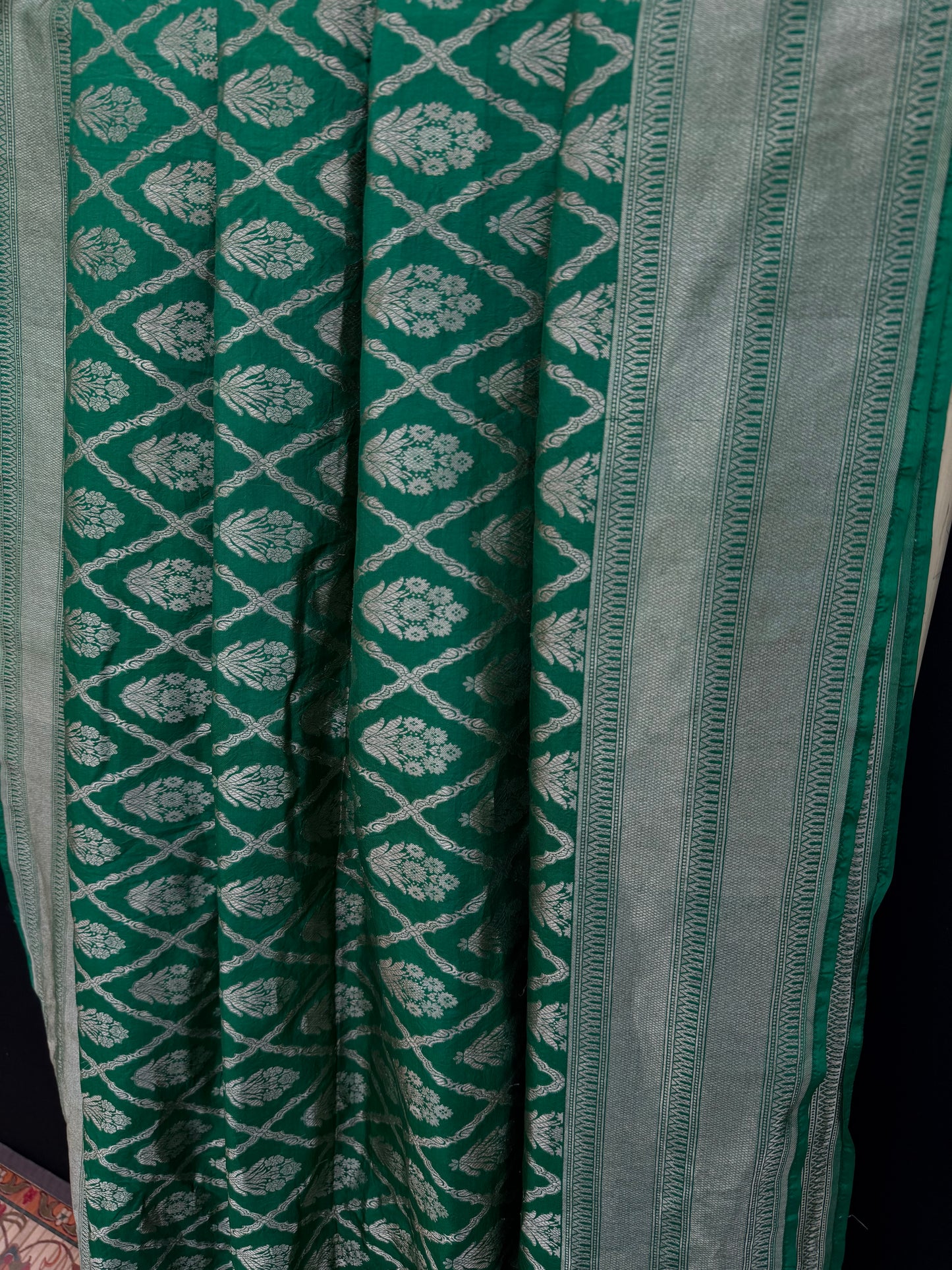 pure silk benaras crepe saree