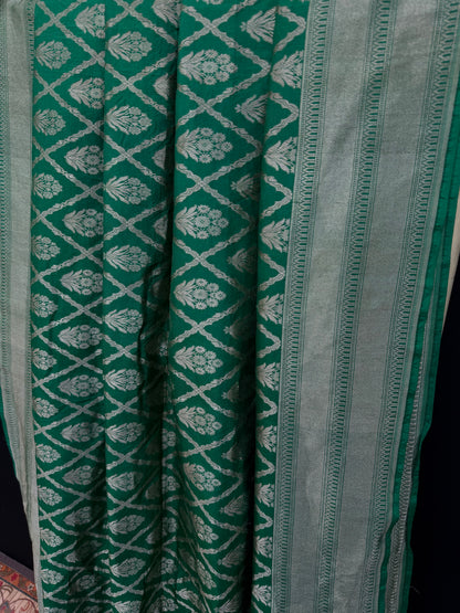 pure silk benaras crepe saree