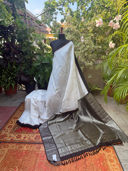 Fusion of Chanderi Silk Saree