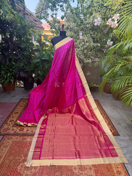 Fusion of Chanderi Silk Saree