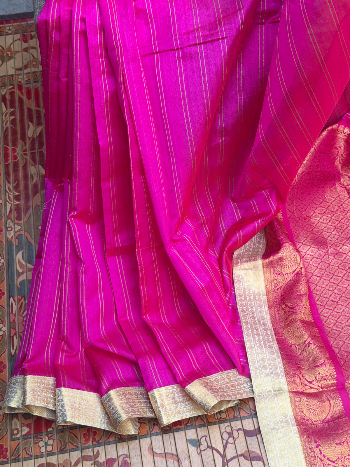 Fusion of Chanderi Silk Saree