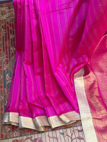 Fusion of Chanderi Silk Saree