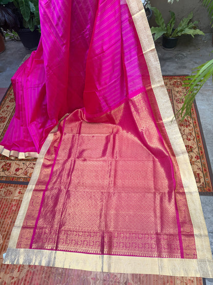 Fusion of Chanderi Silk Saree