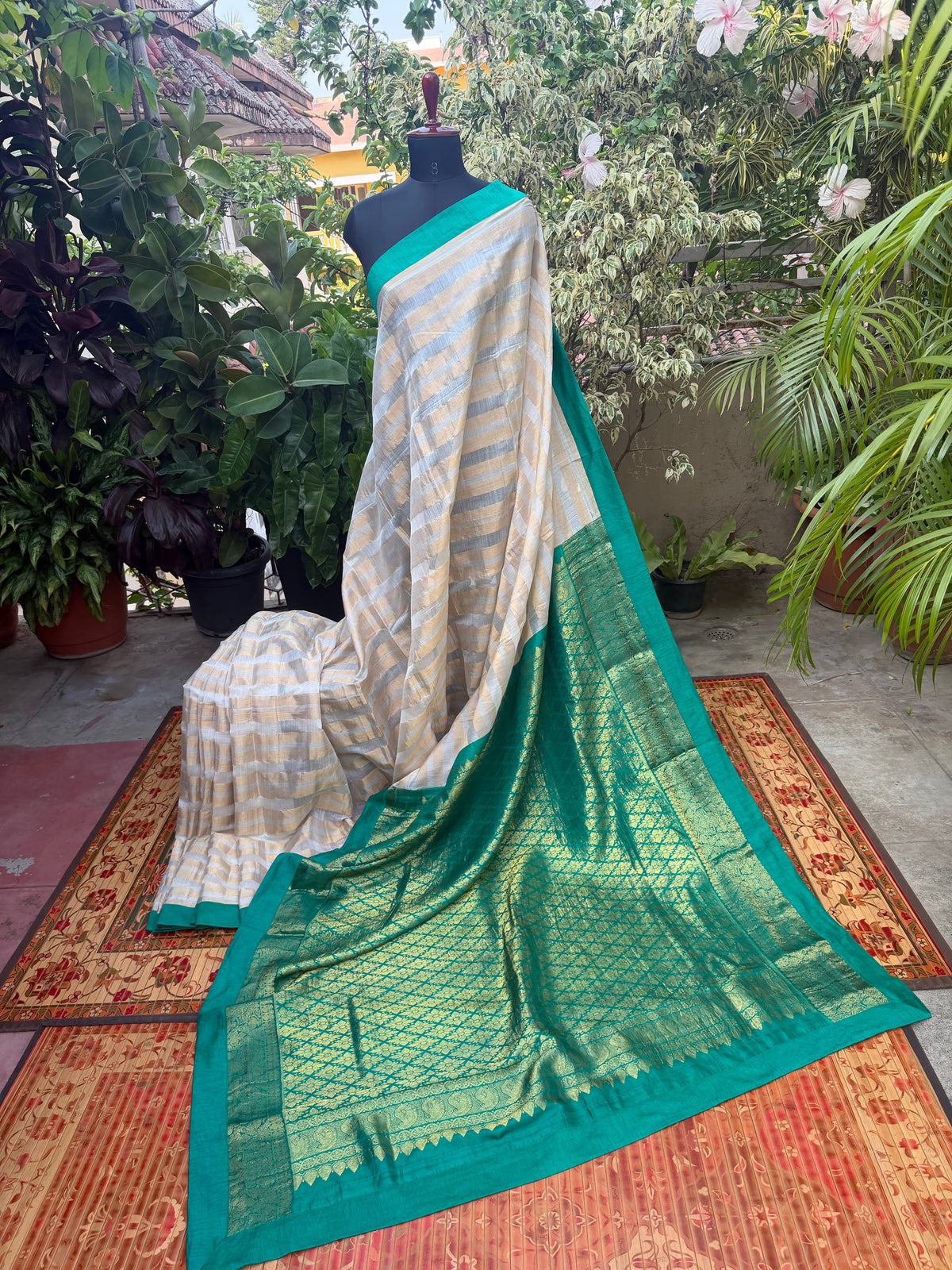 Fusion of Chanderi Silk Saree