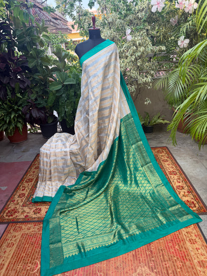 Fusion of Chanderi Silk Saree