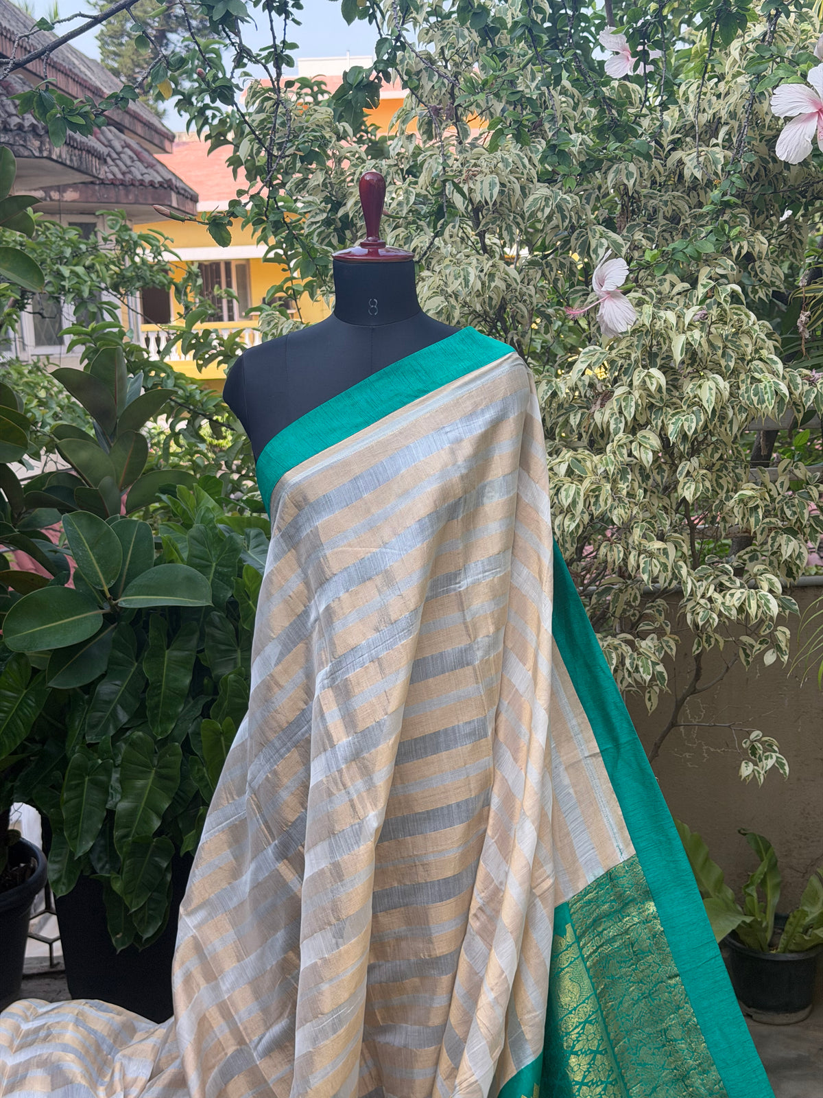 Fusion of Chanderi Silk Saree