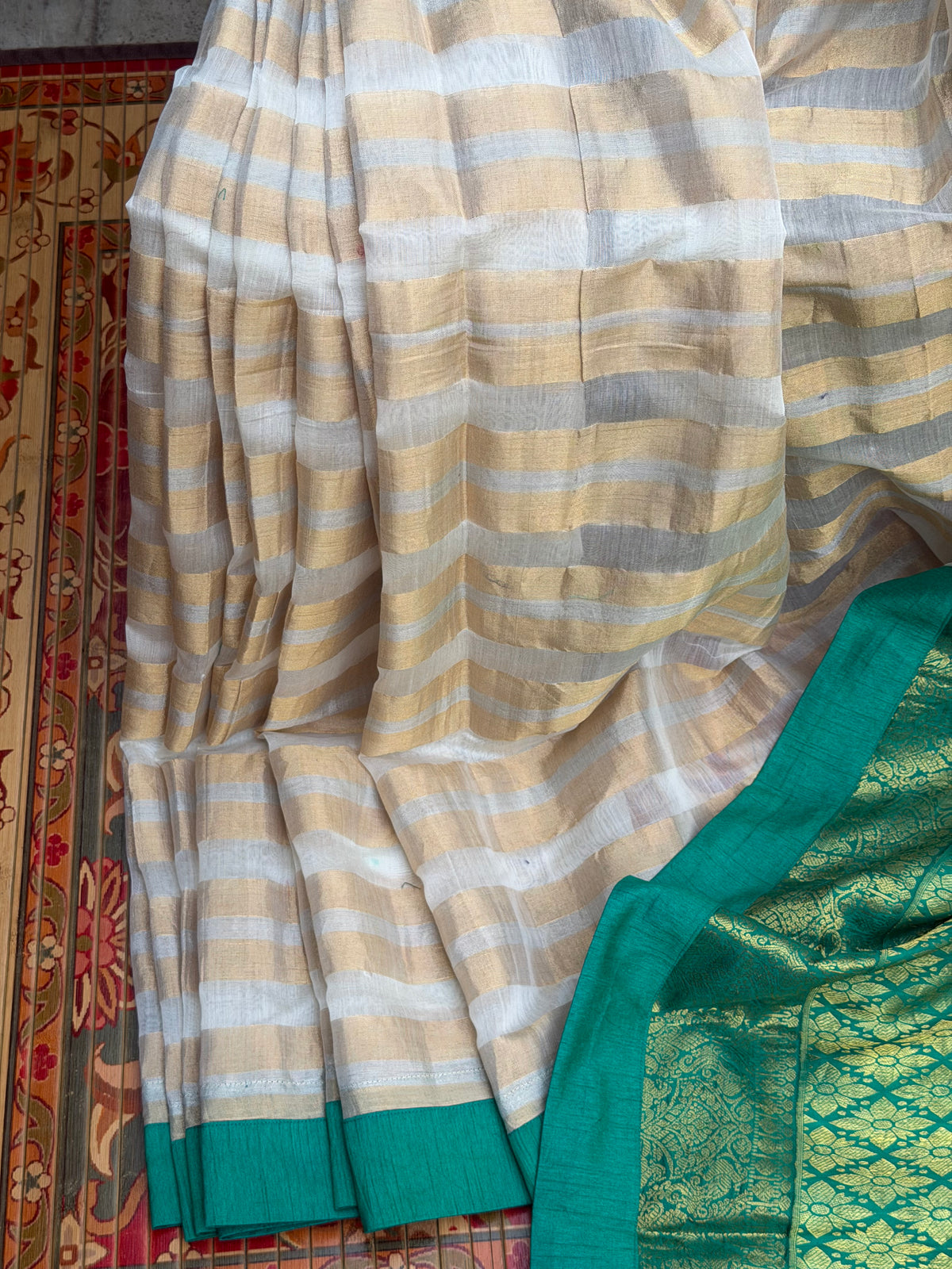 Fusion of Chanderi Silk Saree
