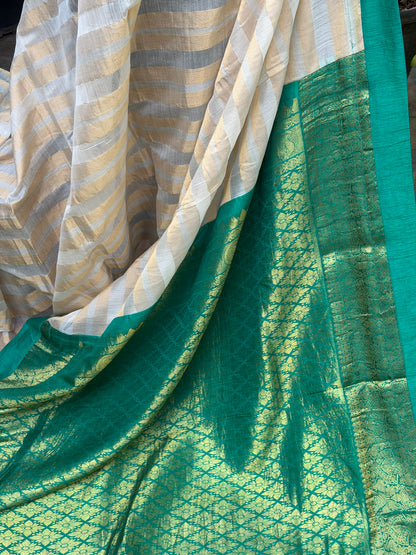 Fusion of Chanderi Silk Saree