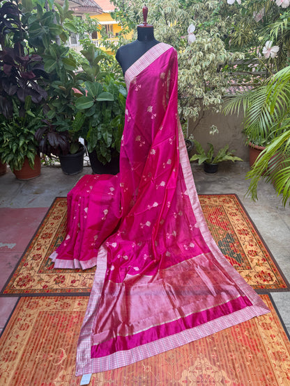 Fusion of Chanderi Silk Saree
