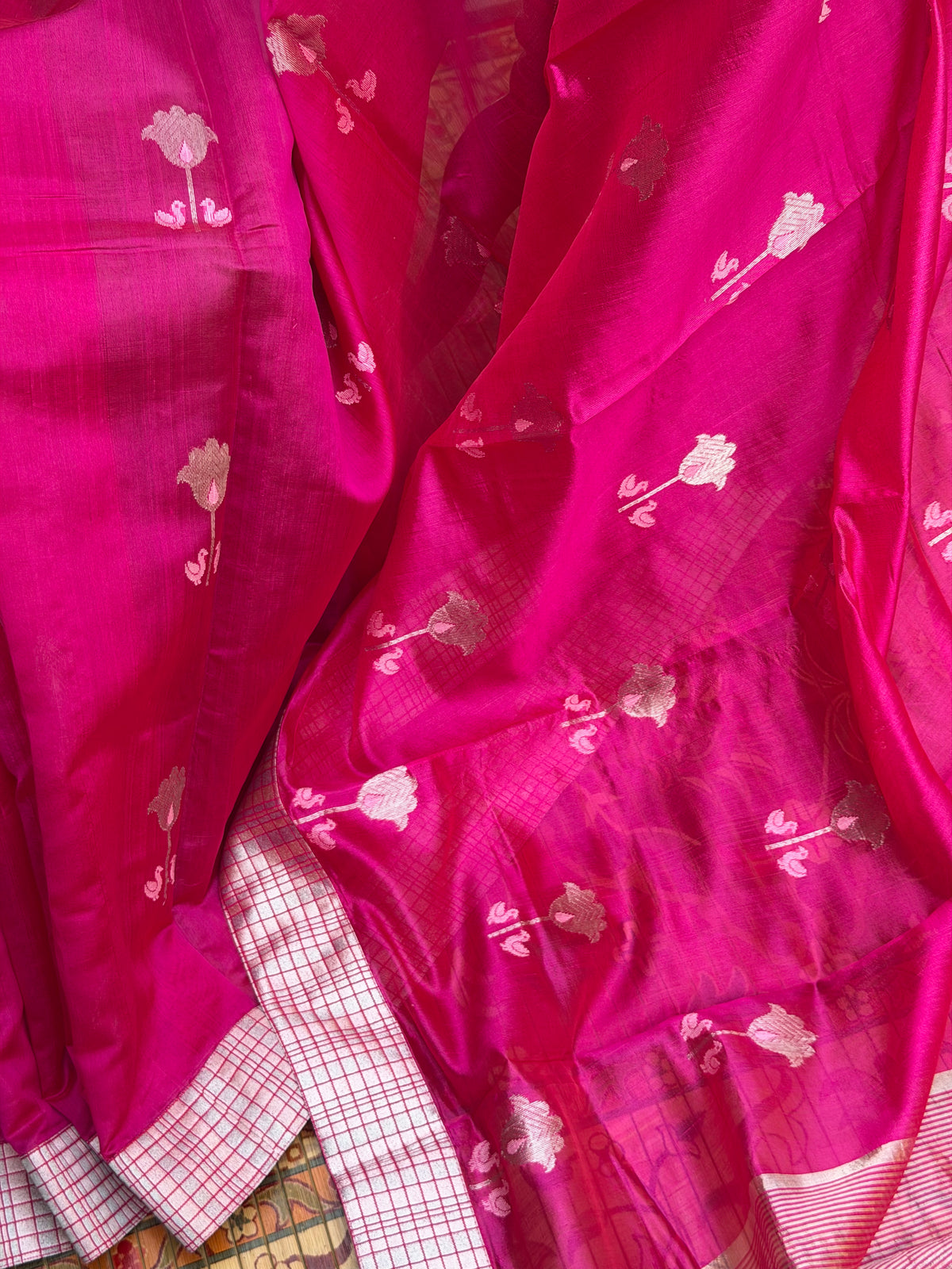 Fusion of Chanderi Silk Saree