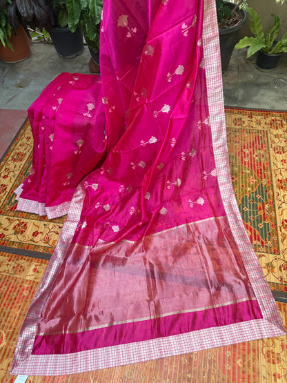 Fusion of Chanderi Silk Saree