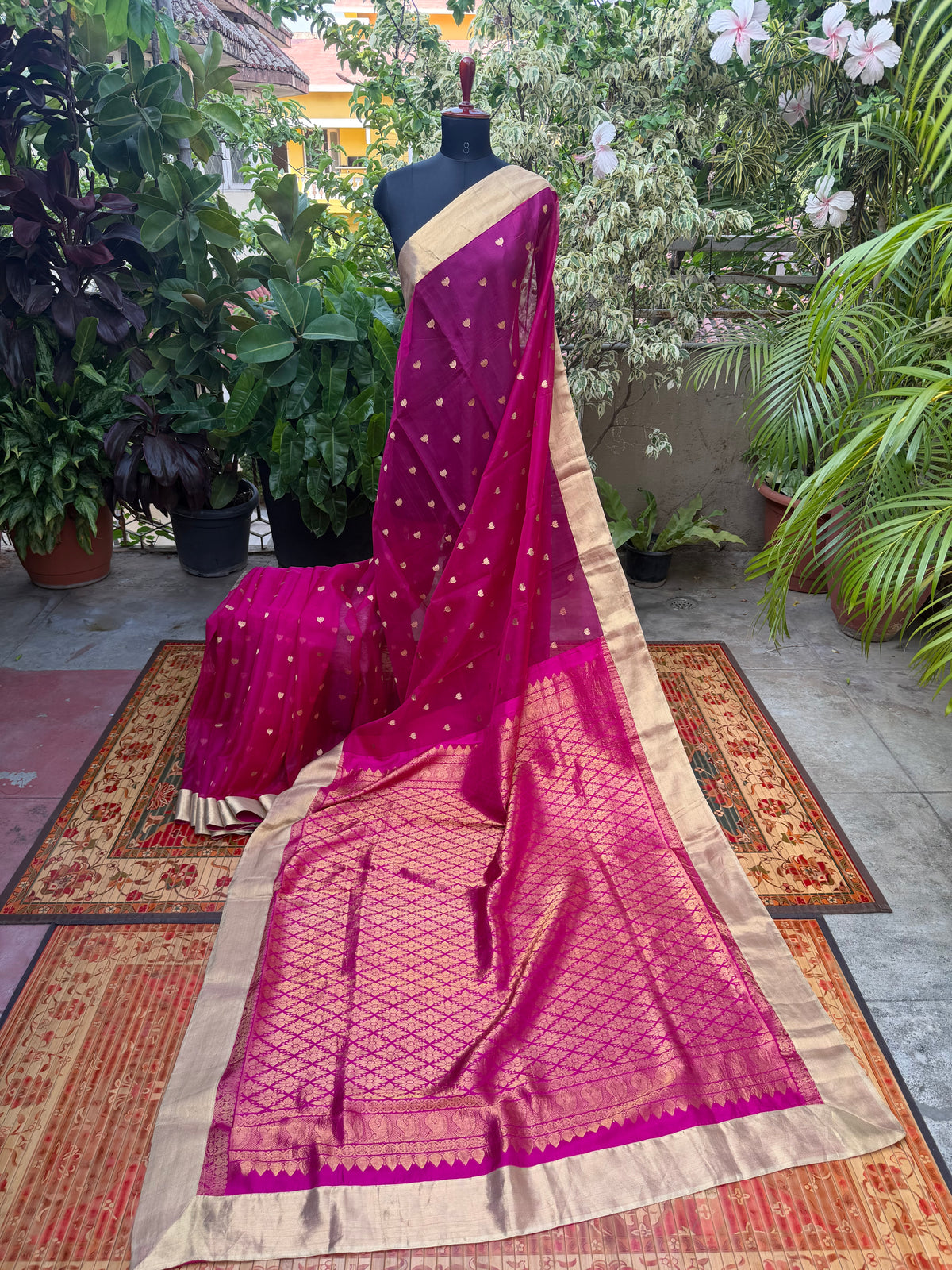 Fusion of Chanderi Silk Saree