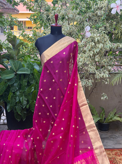 Fusion of Chanderi Silk Saree