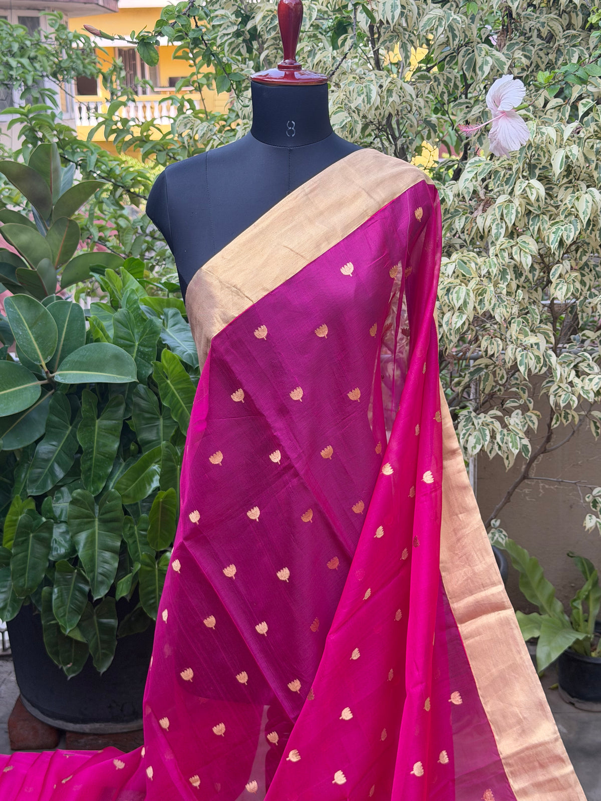 Fusion of Chanderi Silk Saree