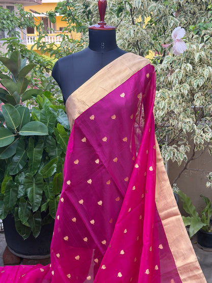 Fusion of Chanderi Silk Saree