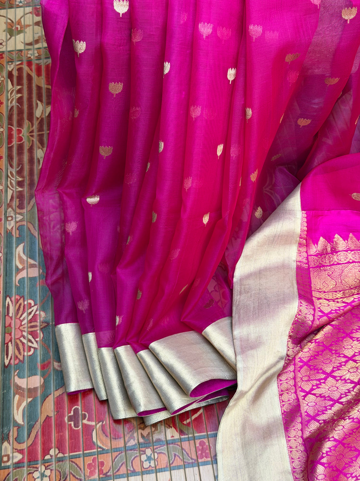 Fusion of Chanderi Silk Saree