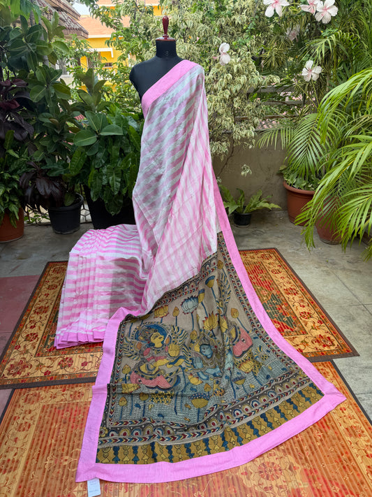 Fusion of Chanderi Silk Saree