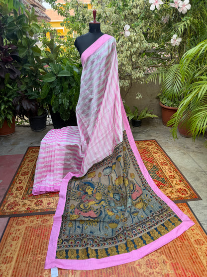 Fusion of Chanderi Silk Saree