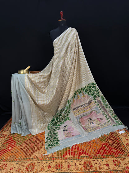 Pure Muga Tussar silk sarees