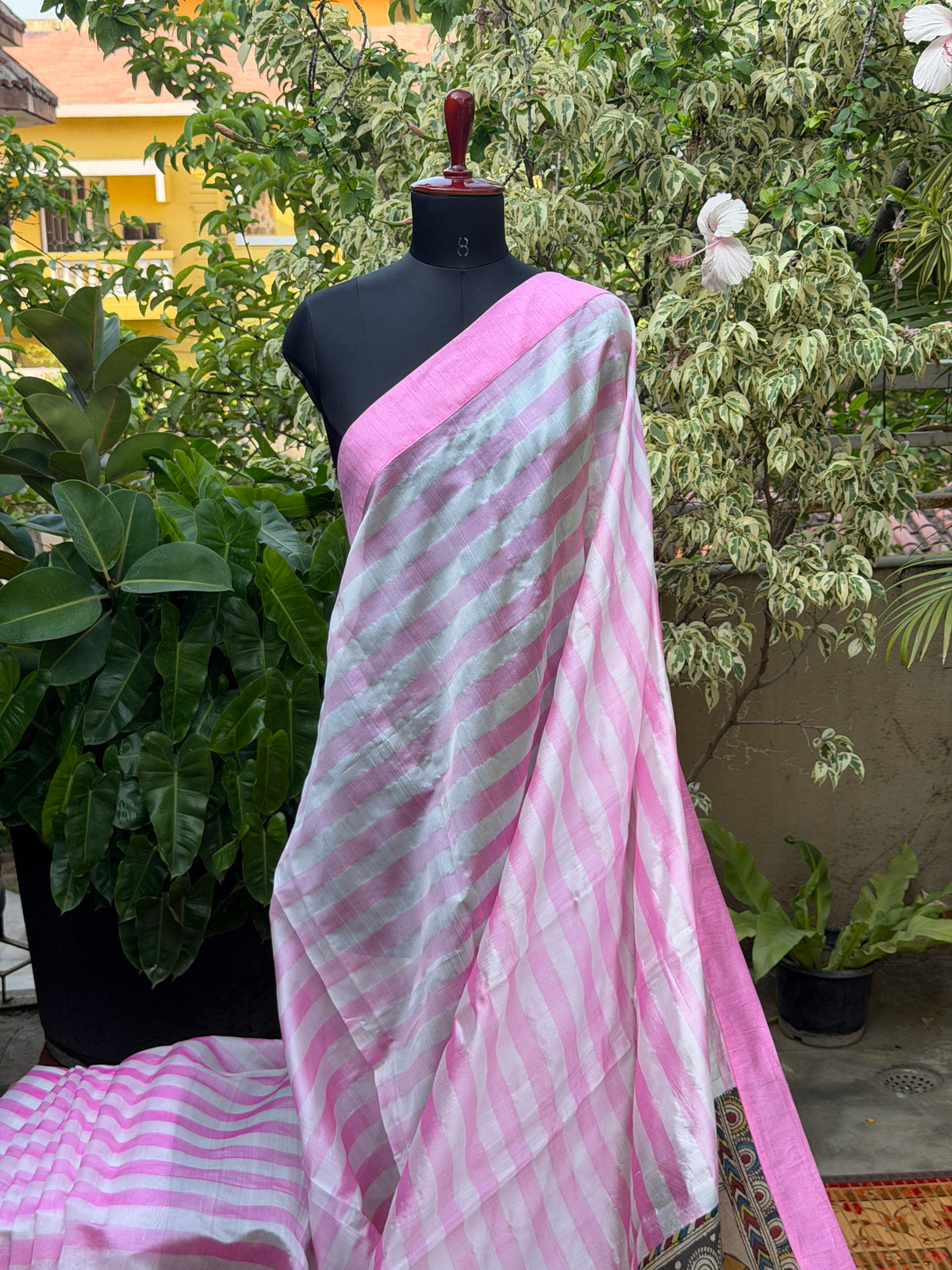 Fusion of Chanderi Silk Saree