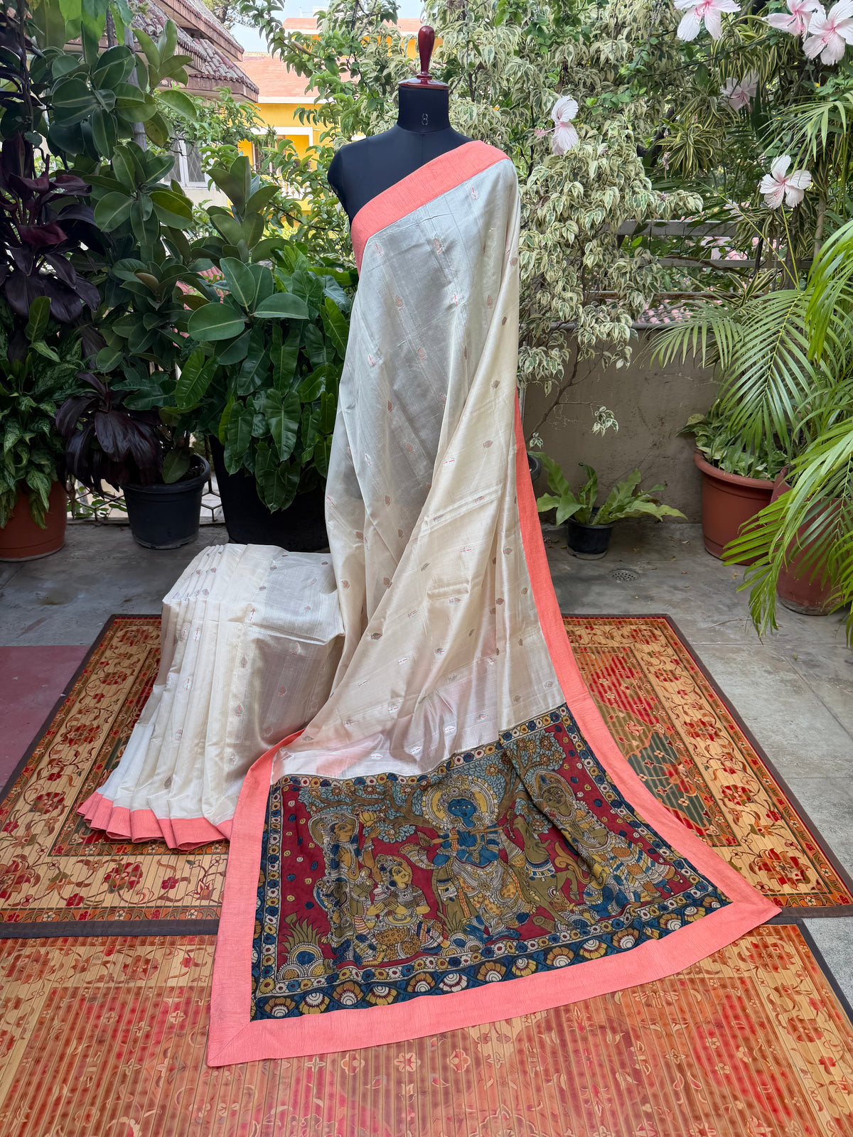Fusion of Chanderi Silk Saree
