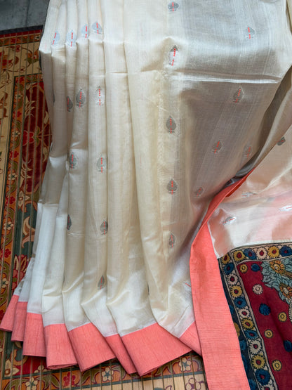 Fusion of Chanderi Silk Saree