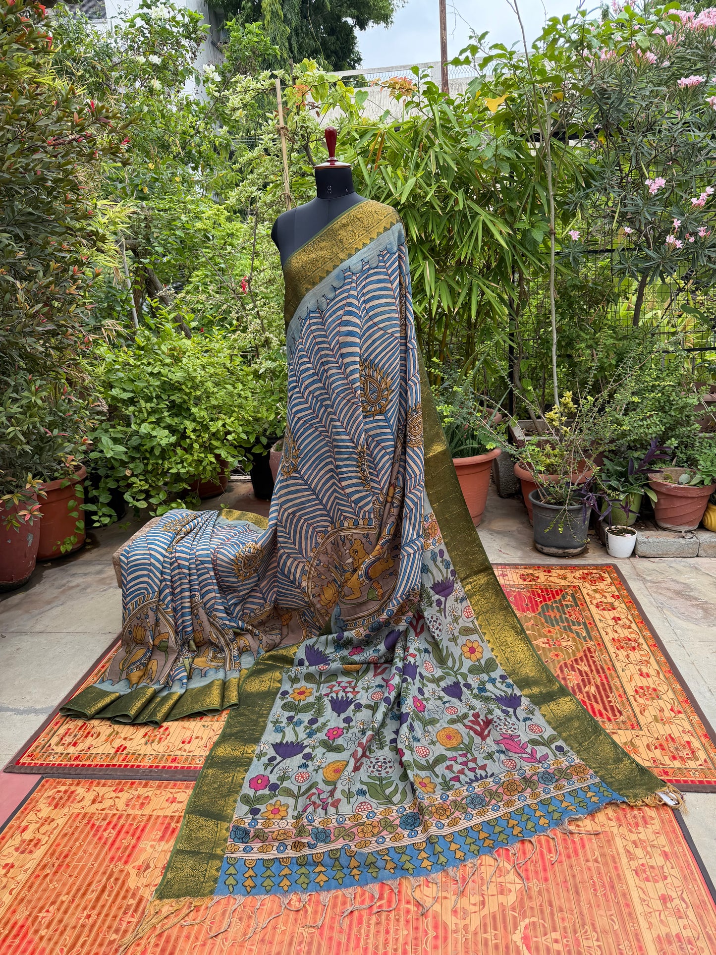 Silkcotton Penkalamkari Saree
