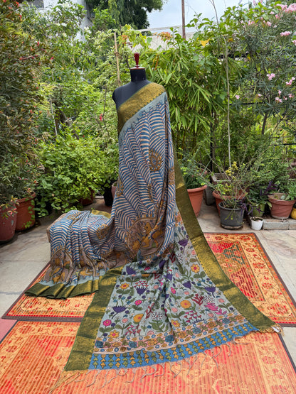Silkcotton Penkalamkari Saree