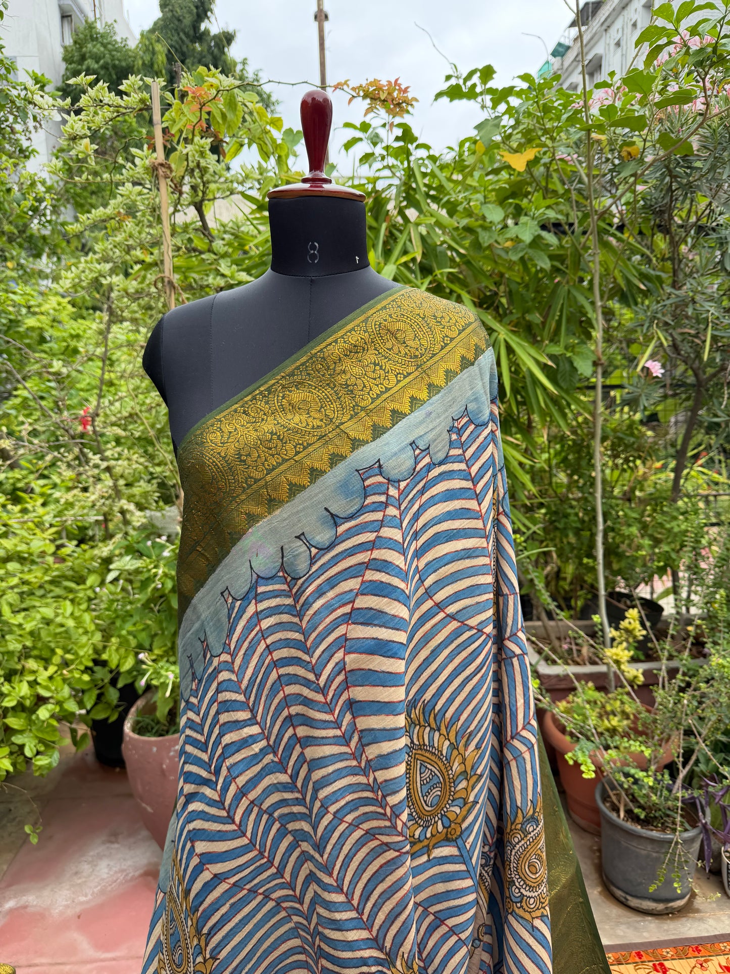 Silkcotton Penkalamkari Saree