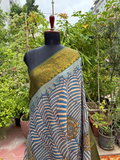Silkcotton Penkalamkari Saree