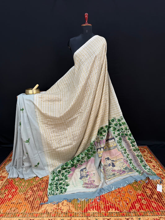 Pure Muga Tussar silk sarees