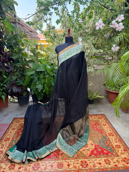 Fusion of Chanderi Silk Saree