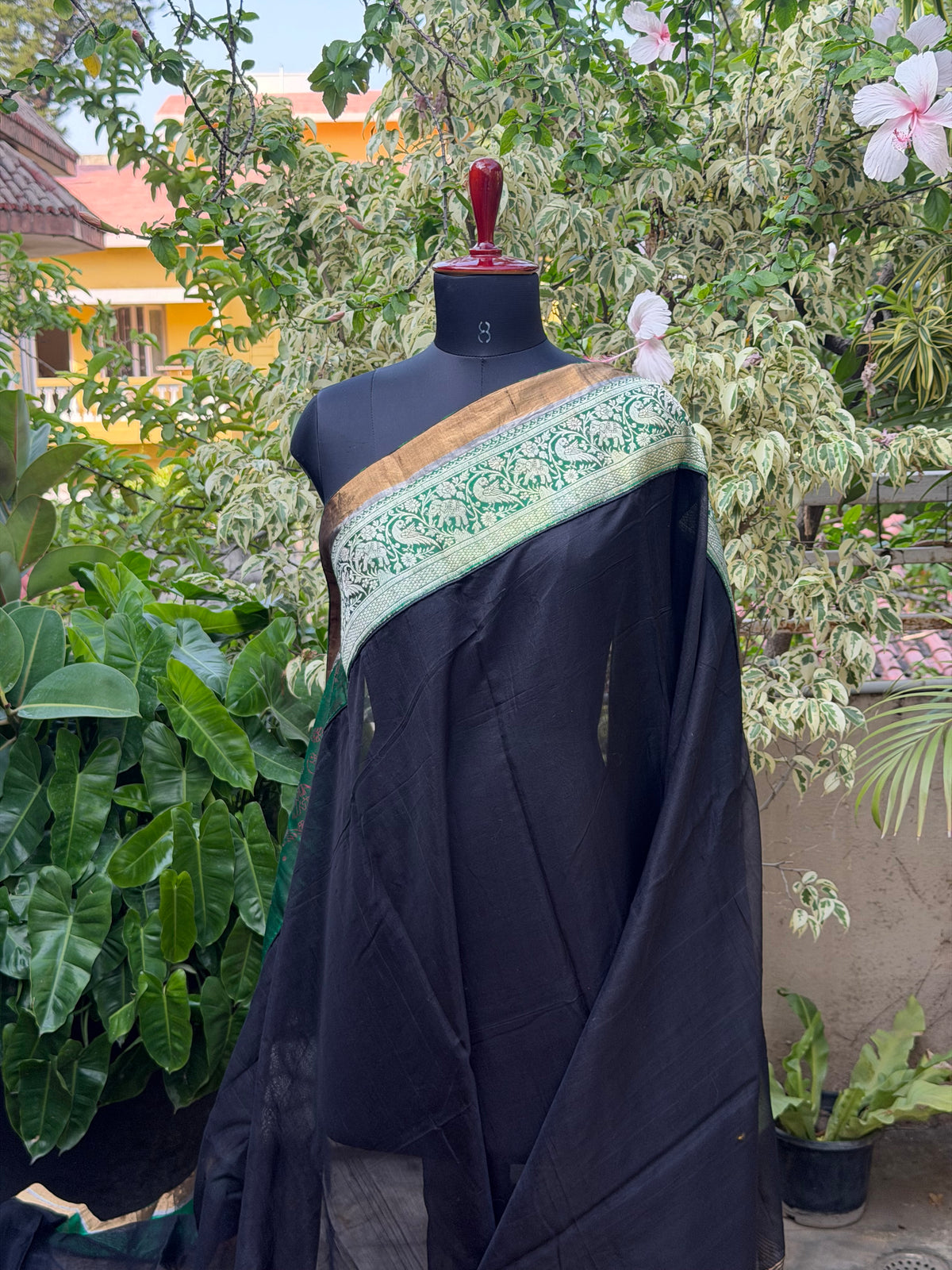 Fusion of Chanderi Silk Saree