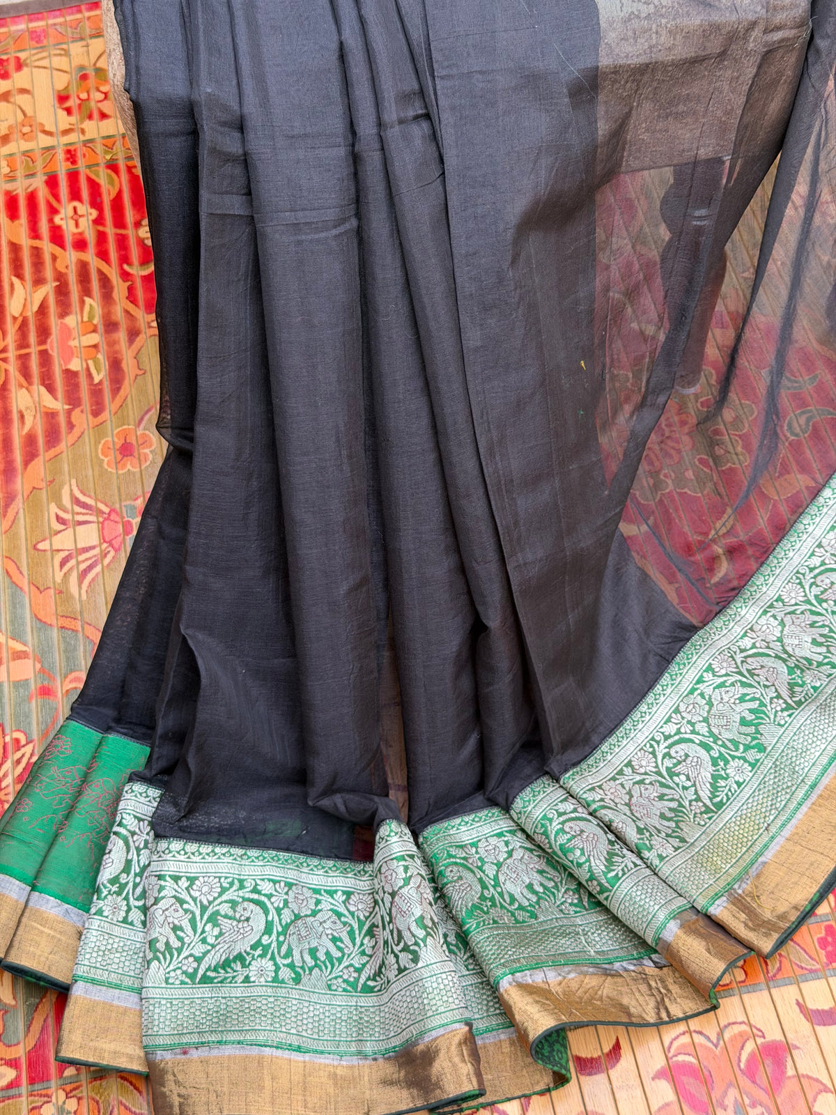 Fusion of Chanderi Silk Saree