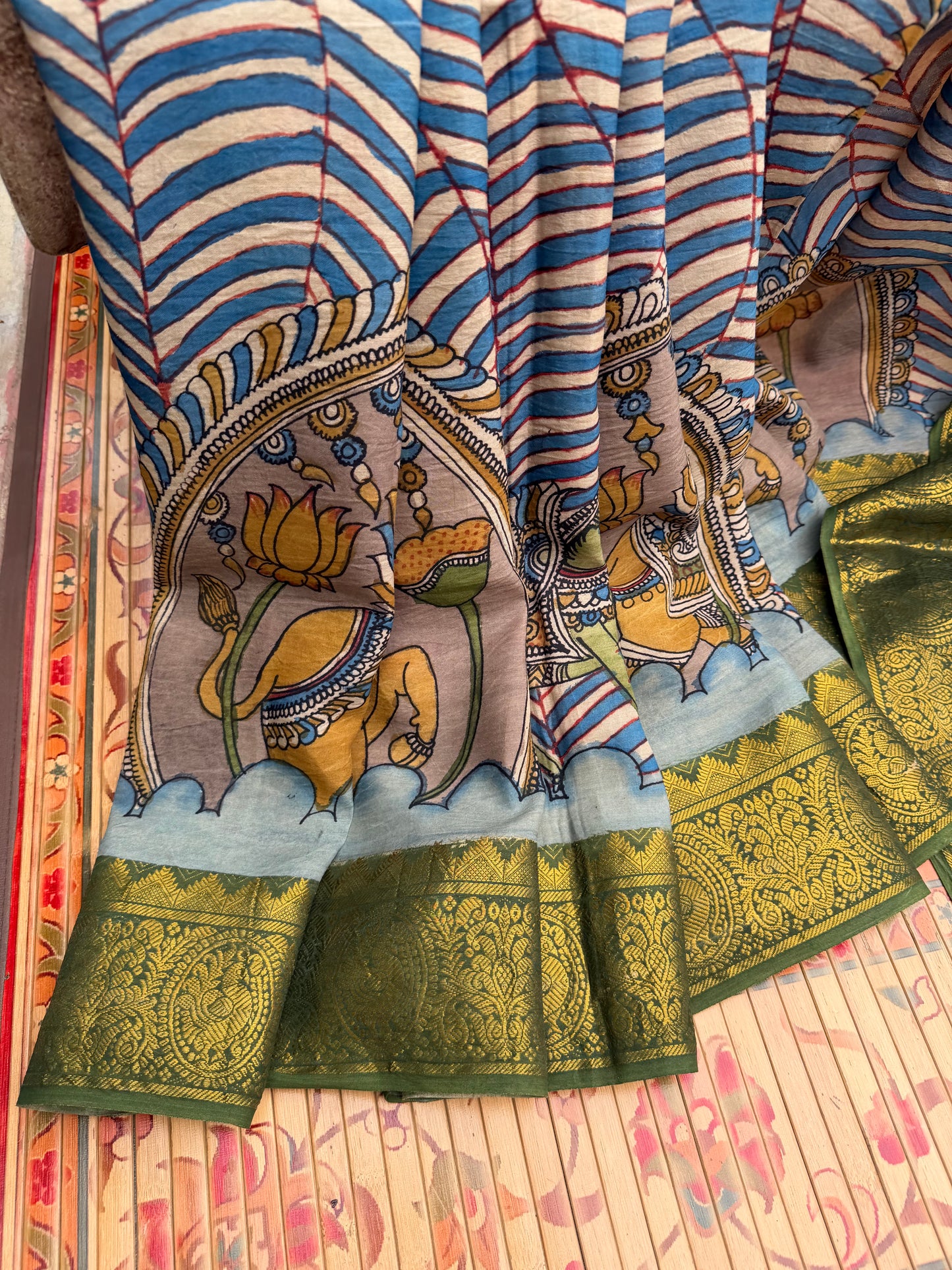 Silkcotton Penkalamkari Saree