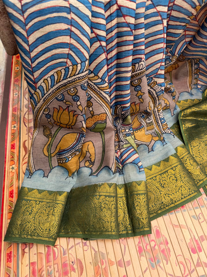 Silkcotton Penkalamkari Saree